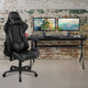 Gray |#| Black/Gray Gaming Desk Bundle - Cup/Headset Holder/Mouse Pad Top