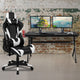 Black |#| Black/Black Gaming Desk Bundle - Cup/Headset Holder/Mouse Pad Top