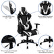 Black |#| Black/Black Gaming Desk Bundle - Cup/Headset Holder/Mouse Pad Top