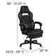 Black |#| Gaming Bundle-Cup/Headphone Desk & Black Reclining Footrest Chair