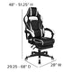 White |#| Gaming Bundle-Cup/Headphone Desk & White Reclining Footrest Chair