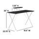 Black Top/White Frame |#| Black/White Gaming Desk - Cup Holder, Headphone Hook, Monitor/Smartphone Stand