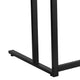 Glass Top Desk with Black Pedestal Metal Frame - Home Office Furniture