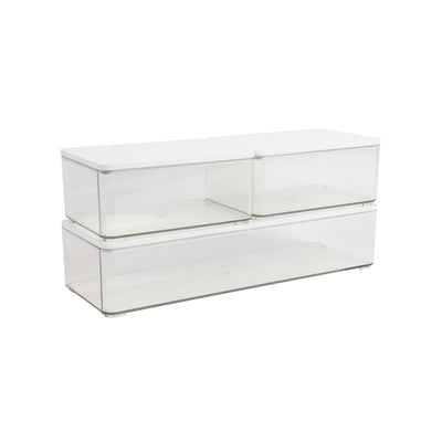 Grady Stackable Plastic Storage Box with Lids, Set of 3 - View 1