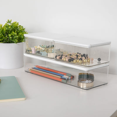 Grady Stackable Plastic Storage Box with Lids, Set of 3 - View 2