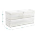 Clear/White Plastic Top |#| Premium Clear Plastic Storage Boxes with White Plastic Lids-3 Pack