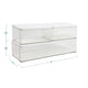 Clear/White Engineered Top |#| Premium Clear Plastic Storage Boxes with White Engineered Wood Lids-3 Pack