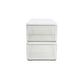 Clear/White Engineered Top |#| Premium Clear Plastic Storage Boxes with White Engineered Wood Lids-3 Pack