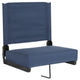 Navy Blue |#| 500 lb. Rated Lightweight Stadium Chair-Handle-Padded Seat, Navy Blue