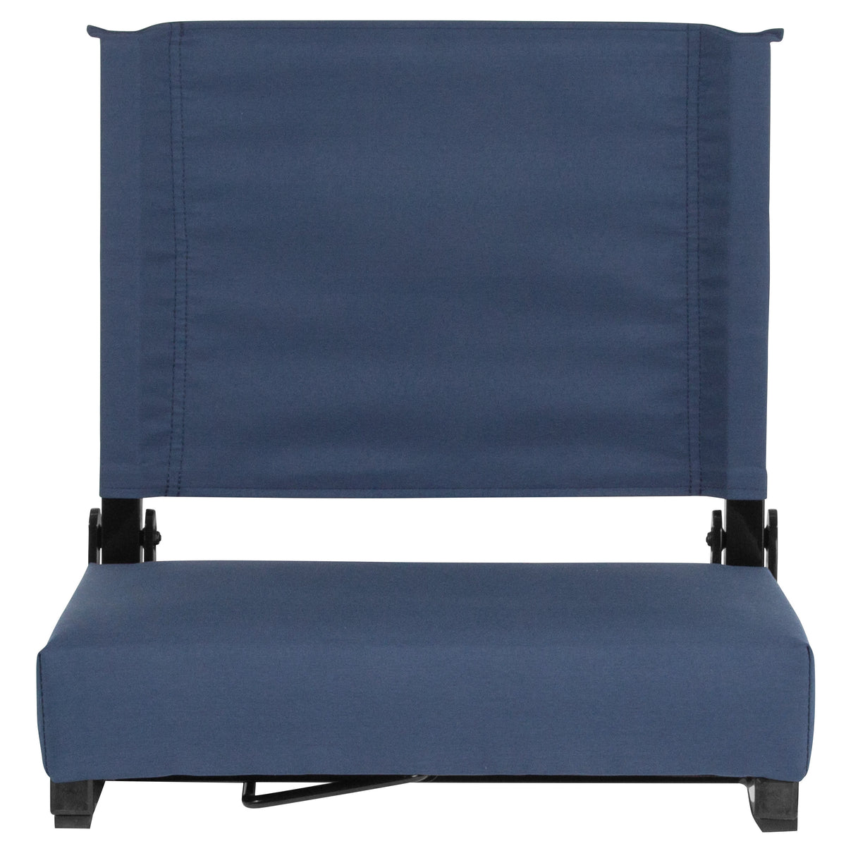 Navy Blue |#| 500 lb. Rated Lightweight Stadium Chair-Handle-Padded Seat, Navy Blue