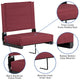 Maroon |#| 500 lb. Rated Lightweight Stadium Chair-Handle-Padded Seat, Maroon