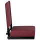 Maroon |#| 500 lb. Rated Lightweight Stadium Chair-Handle-Padded Seat, Maroon