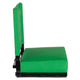 Bright Green |#| 500 lb. Rated Lightweight Stadium Chair-Handle-Padded Seat, Bright Green