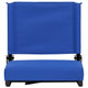 Blue |#| 500 lb. Rated Lightweight Stadium Chair-Handle-Padded Seat, Blue
