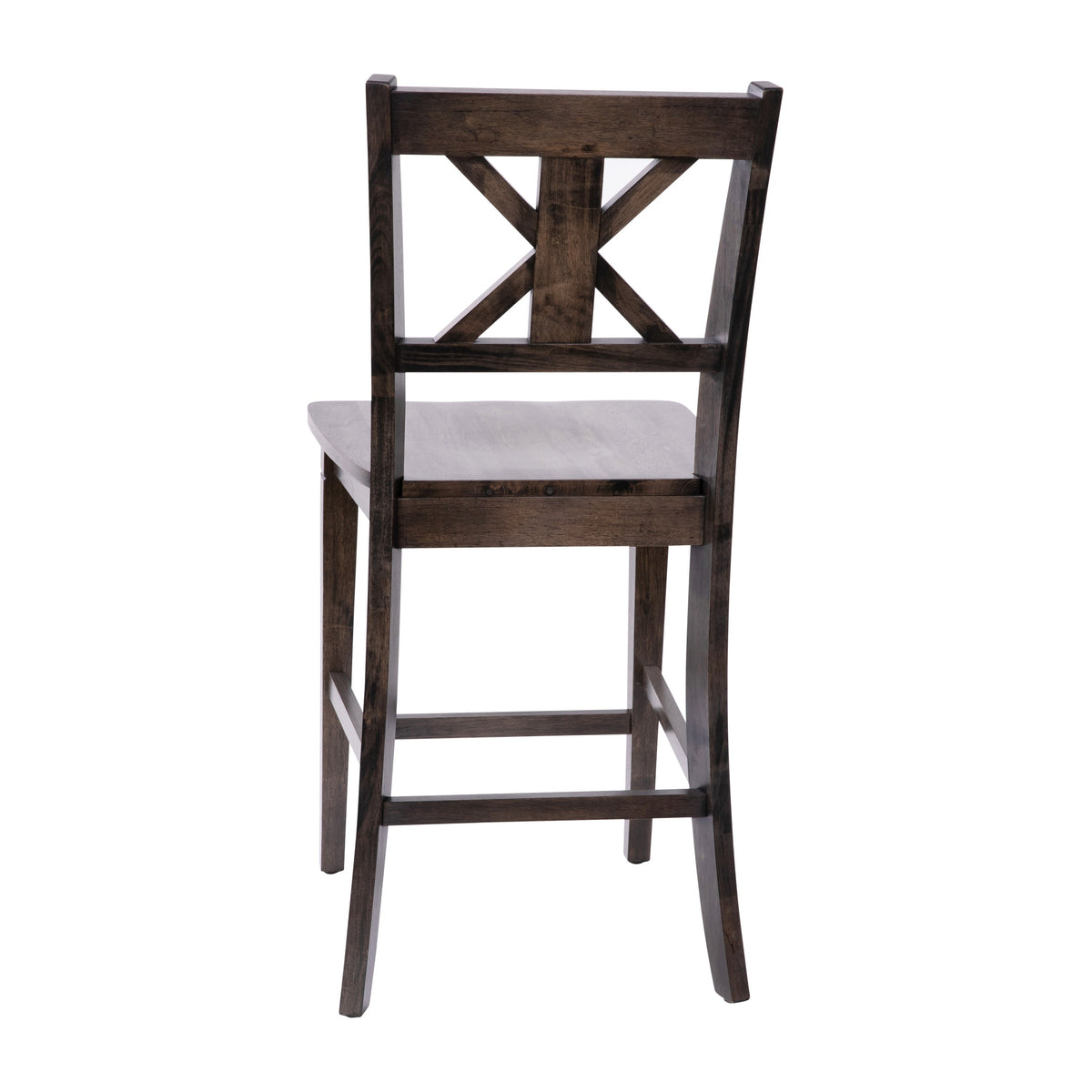 Gray Wash Walnut |#| Commercial Grade Wooden Counter Height Stool in Gray Wash, Set of 2 Walnut