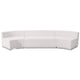 Melrose White |#| 3 PC White LeatherSoft Modular Reception Configuration w/Taut Back &Seat