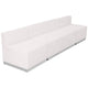 Melrose White |#| 3 PC White LeatherSoft Modular Reception Configuration w/Taut Back &Seat