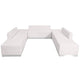Melrose White |#| 7 PC White LeatherSoft Modular Reception Configuration w/Taut Back &Seat