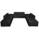 Black |#| 7 PC Black LeatherSoft Modular Reception Configuration w/Taut Back &Seat