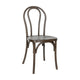 Dark Brown |#| Indoor/Outdoor Commercial Grade Wood Look Resin Thonet Style Chair in Dark Brown