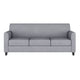 Gray |#| Gray LeatherSoft Sofa with Clean Line Stitched Frame - Reception Seating