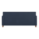 Navy |#| Navy LeatherSoft Sofa with Clean Line Stitched Frame - Reception Seating