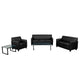 Black |#| Reception Set in Black with Clean Line Stitched Frame - Hospitality Seating