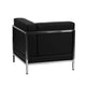 Black |#| Black LeatherSoft Modular Right Corner Chair with Quilted Tufted Seat