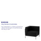 Black |#| Black LeatherSoft Modular Left Corner Chair with Quilted Tufted Seat