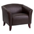 HERCULES Imperial Series LeatherSoft Chair with Cherry Wood Feet