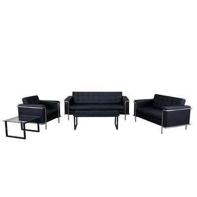 HERCULES LeatherSoft Double Stitch Detail Reception Set with Encasing Frame - View 1
