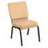 HERCULES Series 18.5''W Church Chair in Bedford Fabric - Gold Vein Frame