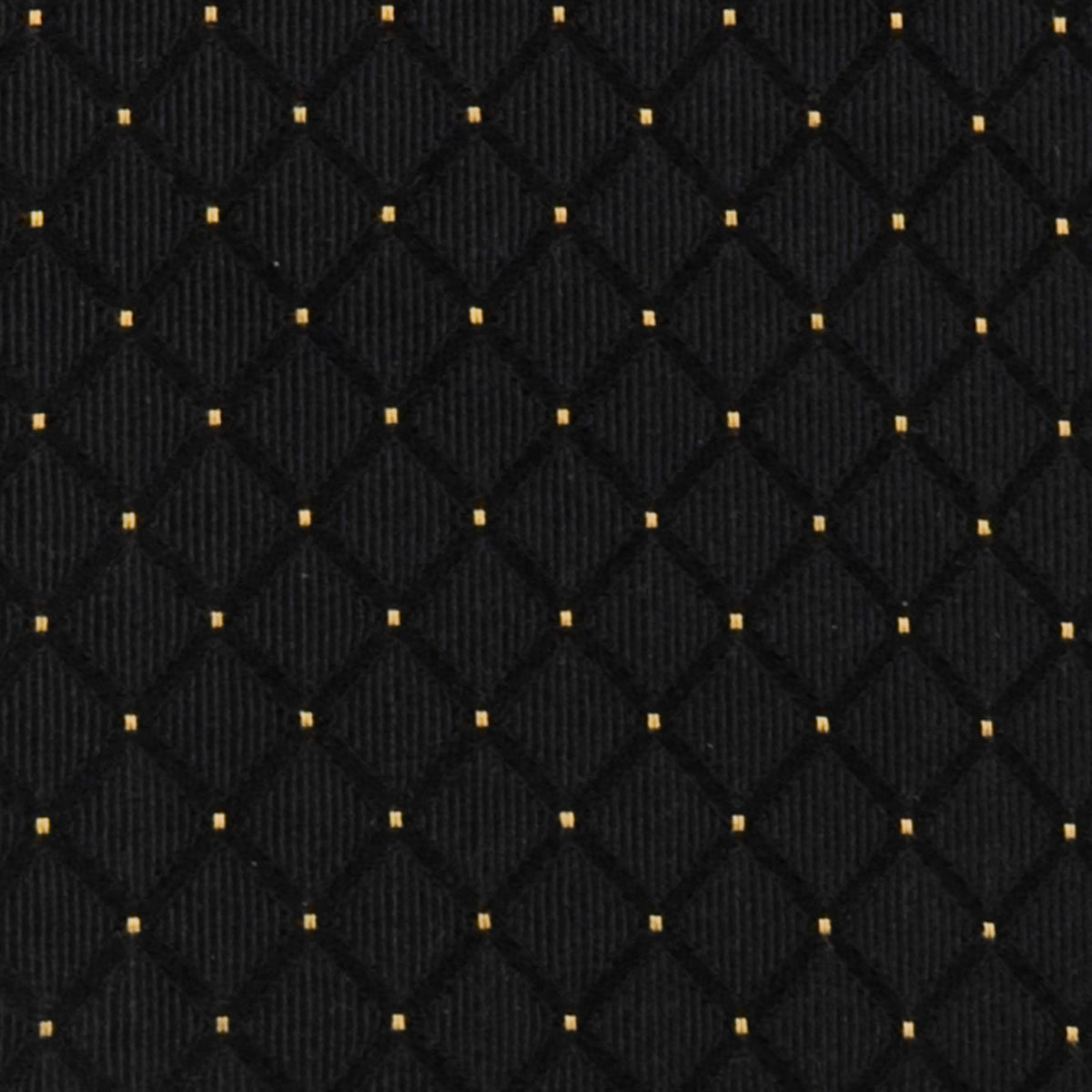 Black Dot Patterned Fabric/Gold Vein Frame |#| 18.5inchW Stacking Church Chair in Black Dot Patterned Fabric - Gold Vein Frame