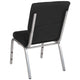 Black Fabric/Silver Vein Frame |#| 18.5inchW Stacking Church Chair in Black Fabric - Silver Vein Frame