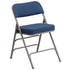 HERCULES Series 18"W Premium Curved Triple Braced & Hinged Fabric Upholstered Metal Folding Chair