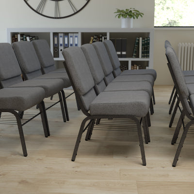 HERCULES Series 21''W Church Chair with Book Rack - View 2
