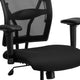 Big & Tall 400 lb. Rated Black Mesh Ergonomic Drafting Chair w/ Adjustable Arms