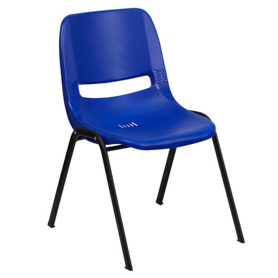 HERCULES Series 661 lb. Capacity Ergonomic Shell Stack Chair with 16'' Seat Height