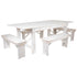 HERCULES Series 7' x 40" Folding Farm Table and Four Bench Set