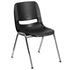 HERCULES Series 880 lb. Capacity Ergonomic Shell Stack Chair with Chrome Frame and 18'' Seat Height