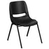 HERCULES Series 880 lb. Capacity Ergonomic Shell Stack Chair with Metal Frame