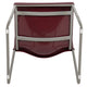 Burgundy |#| Home and Office Guest Chair Burgundy Full Back Contoured Sled Base Stack Chair