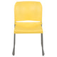 Yellow |#| Home and Office Guest Chair Yellow Full Back Contoured Sled Base Stack Chair