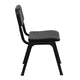 880 lb. Capacity Black Plastic Stack Chair with Open Back and Black Frame