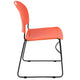 Orange Plastic/Black Frame |#| Orange Ultra-Compact School Stack Chair - Office Guest Chair/Student Chair