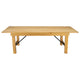 Light Natural |#| 8' x 40" Rectangular Antique Rustic Light Natural Solid Pine Folding Farm Table
