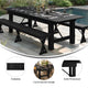 Black Wash |#| 8' x 40" Rectangular Rustic Solid Pine Farmhouse Folding Table in Black Wash