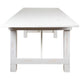 Antique Rustic White |#| 8' x 40" Rectangular Antique Rustic White Solid Pine Folding Farm Table