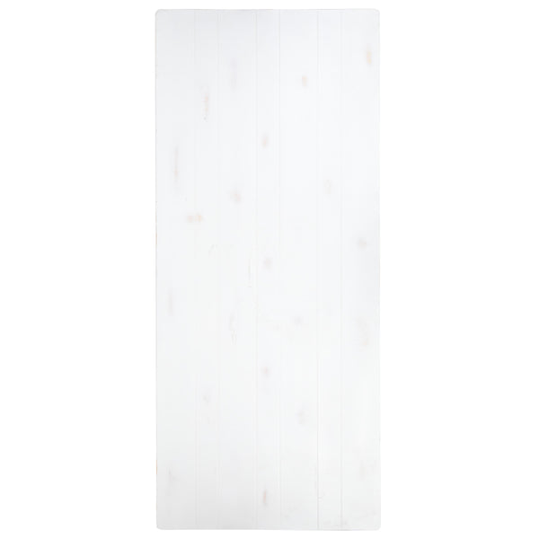 Antique Rustic White |#| 8' x 40" Rectangular Antique Rustic White Solid Pine Folding Farm Table