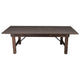 Mahogany |#| 8' x 40" Rectangular Antique Rustic Mahogany Solid Pine Folding Farm Table